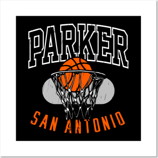 Vintage San Antonio 90's Basketball Parker Posters and Art